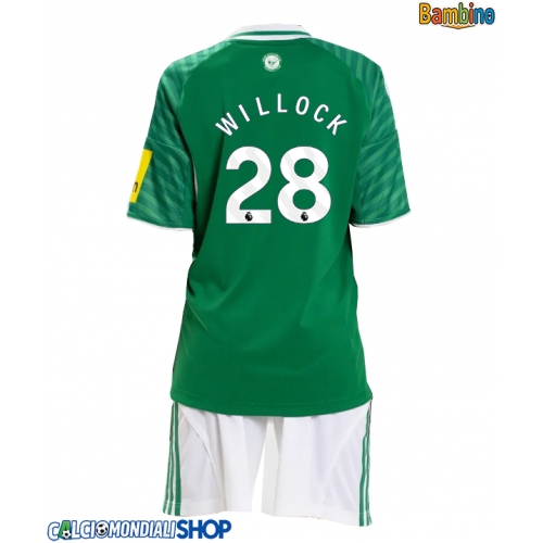 Maglie da calcio Newcastle United Joe Willock #28 Seconda Maglia Bambino 2025-26 Manica Corta + Pantaloni corti)